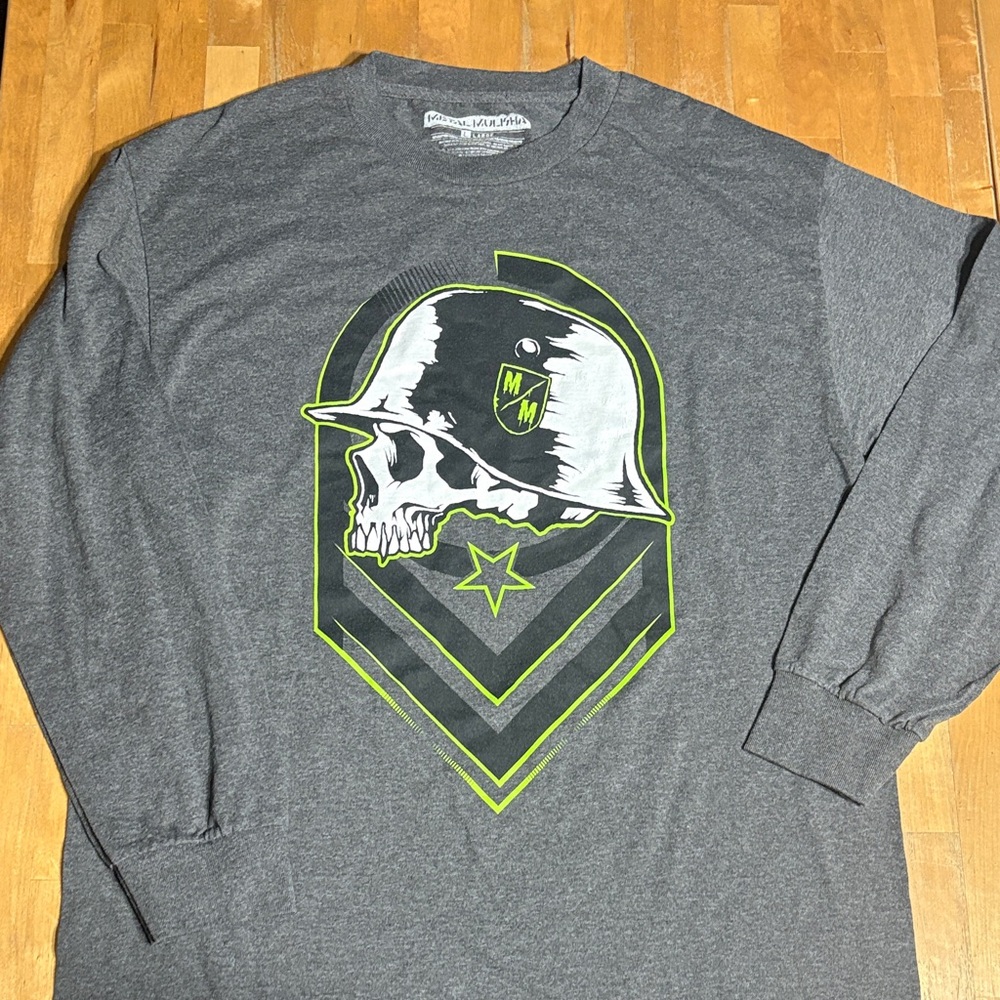 Metal Mulisha grey Long Sleeve with Neon Graphic